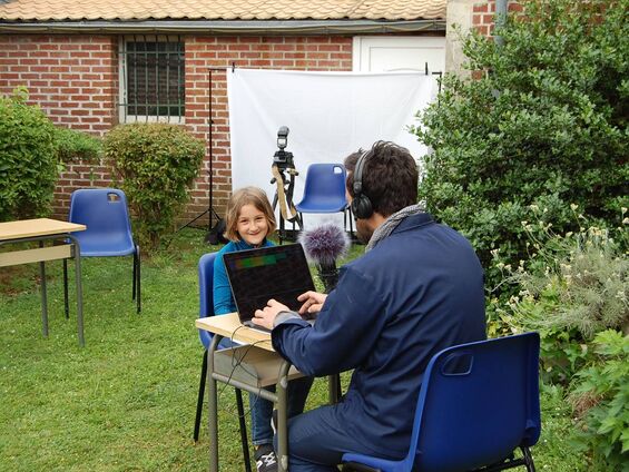 Lou pendant l'enregistrement