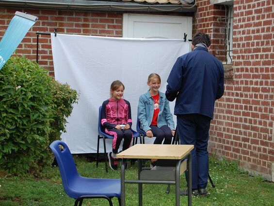 Manon et Pauline pendant la photo